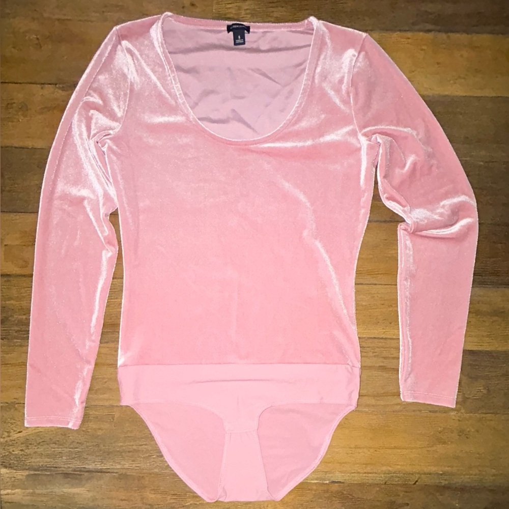 💖5 for $50💖CREW Pink velvet long sleeve bodysuit balletcore - Picture 3 of 11